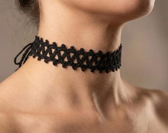 Handmade Crochet Choker,  Boho crochet choker, Crochet Necklace
