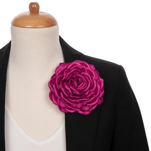 Small Fuchsia Color Flower Brooch, flower pin, packed as a gift