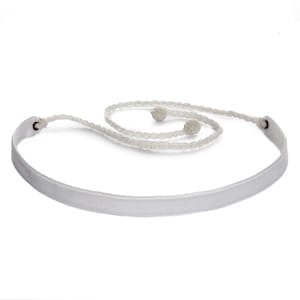 White Choker Collar Velvet For Women, White Ribbon Choker Necklace
