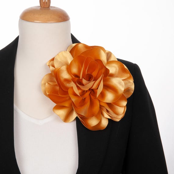 Flower Brooch, Handmade Rose Shoulder Pin for Women in Different