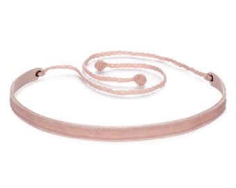 Pink Choker Collar Velvet For Women, Pink Ribbon Choker Necklace