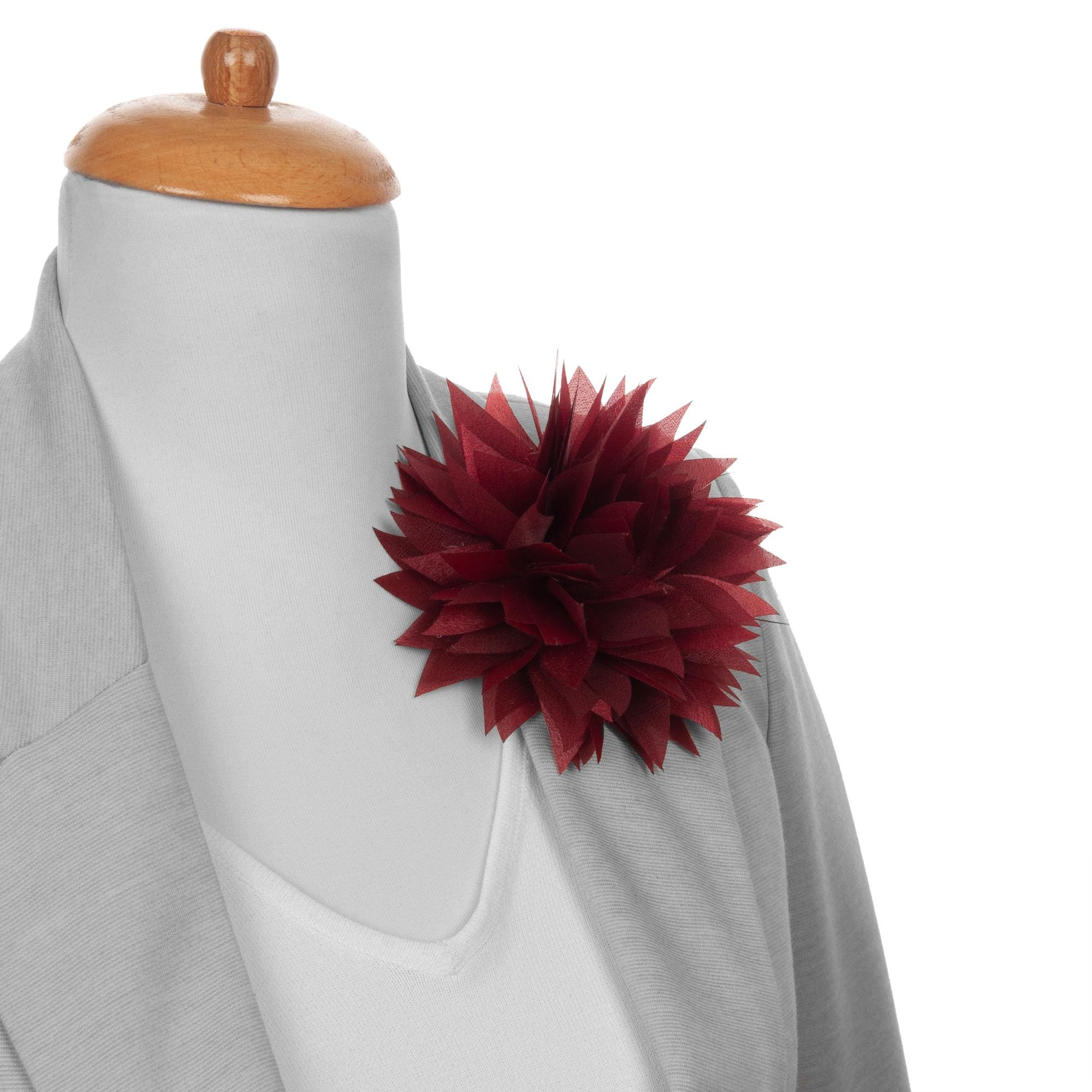 Spilla Da Bavero Fiore In Seta - Grande, Elegante, Per Donne, Ideale Per Matrimoni E Feste - Foto 4