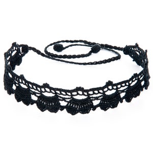 Boho Crochet Lace Choker, Lace Necklace Crocheted Collar, Knit Women Necklace, Gift for her