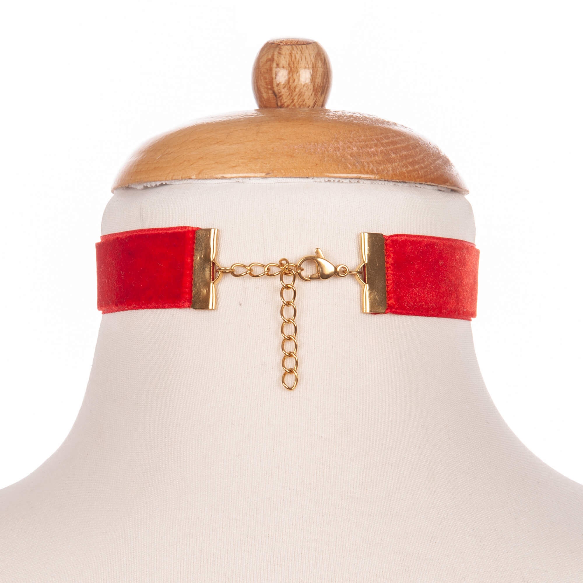 Collana Girocollo In Velluto Rosso, Nastro Gotico, Collana