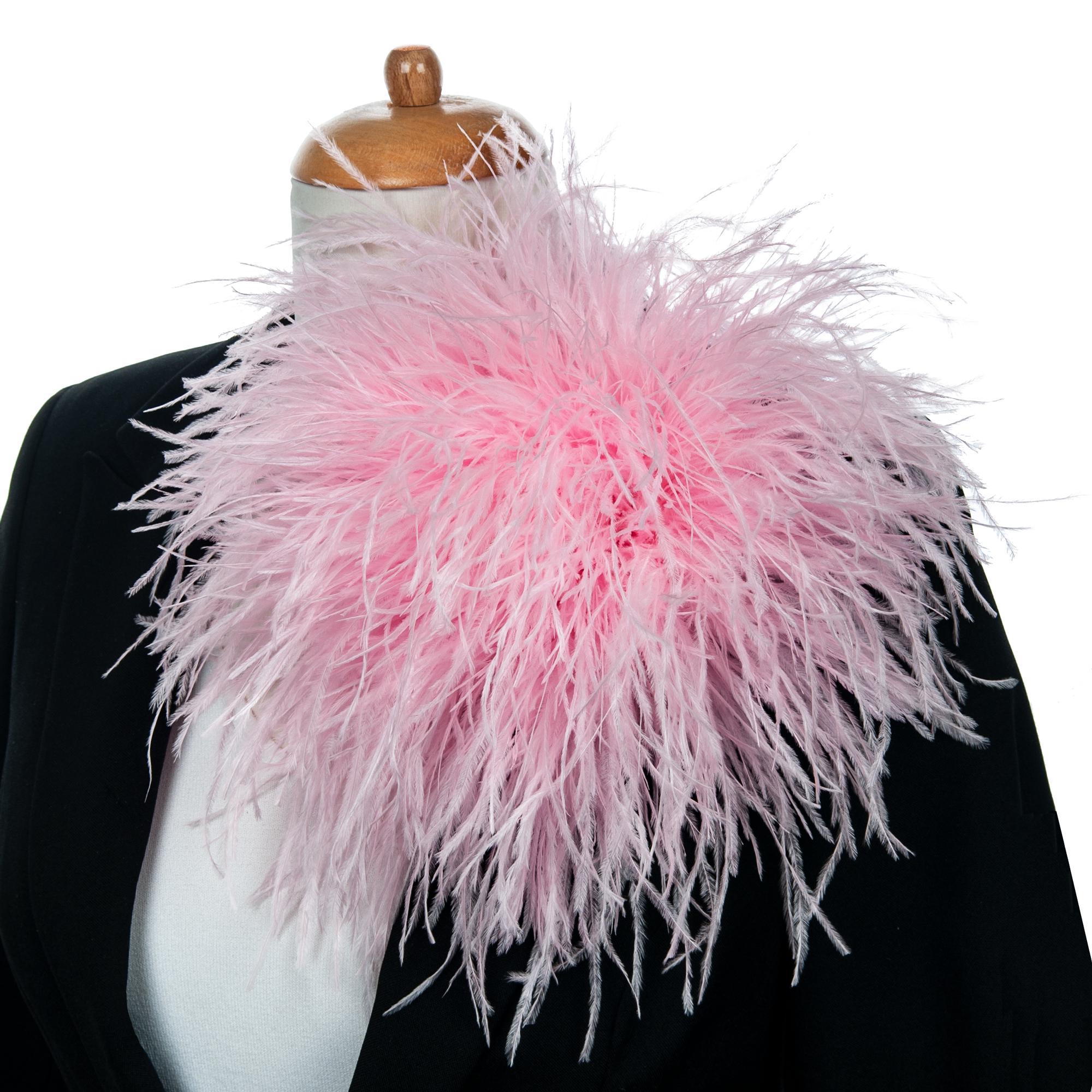Pink Ostrich Feather Brooch, Wedding Bride Special Event  display picture 1