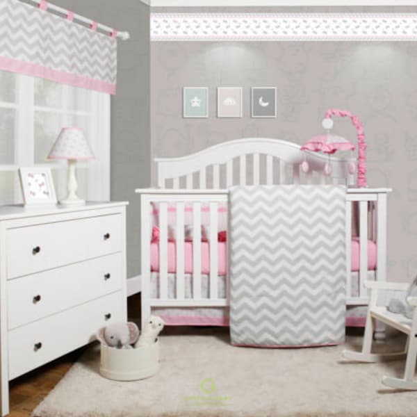 Chevron Crib Bedding Etsy