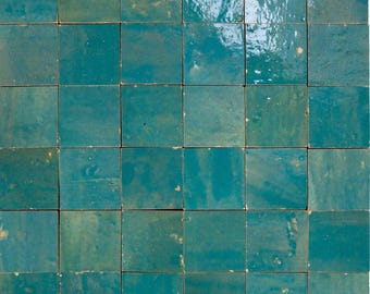 Zellige verde escuro, azulejos de banheiro marroquinos, zellige feito à mão 30x30 cm