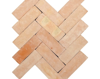 Azulejos Bejmat Zellige naturales hechos a mano en Marruecos | Auténtico azulejo marroquí de terracota | Paredes y suelos de cocina y baño