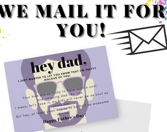 Tarjeta de felicitación del Día del Padre, Tarjeta de felicitación divertida, Para mi padre, Tarjeta del Día del Padre, Se enviará para usted, Tarjeta divertida del Día del Padre, Tarjeta para papá