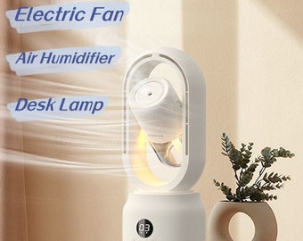 Summer Cooling Spray Mist Electric Fan Rechargeable Portable Wireless Humidifier