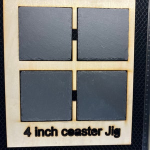 4 Coaster Jig - Made for Engraving - Lightburn and SVG 4 Coaster Templet File - Digital Download