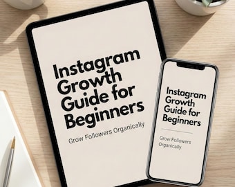 Instagram Growth Guide for Beginners PDF | Grow Followers Organically, Reels + Hashtags Strategy, Content Plan & Engagement Checklist