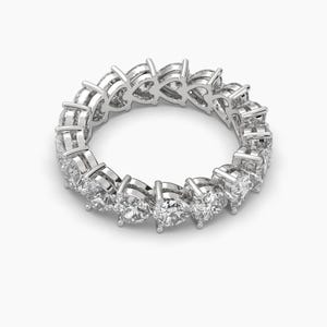 Front view white gold diamond ring CAD image