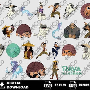 25 Clipart – Raya and The Last Dragon, Raya and The Last Dragon Svg, Raya and The Last Dragon Png, Digital Download