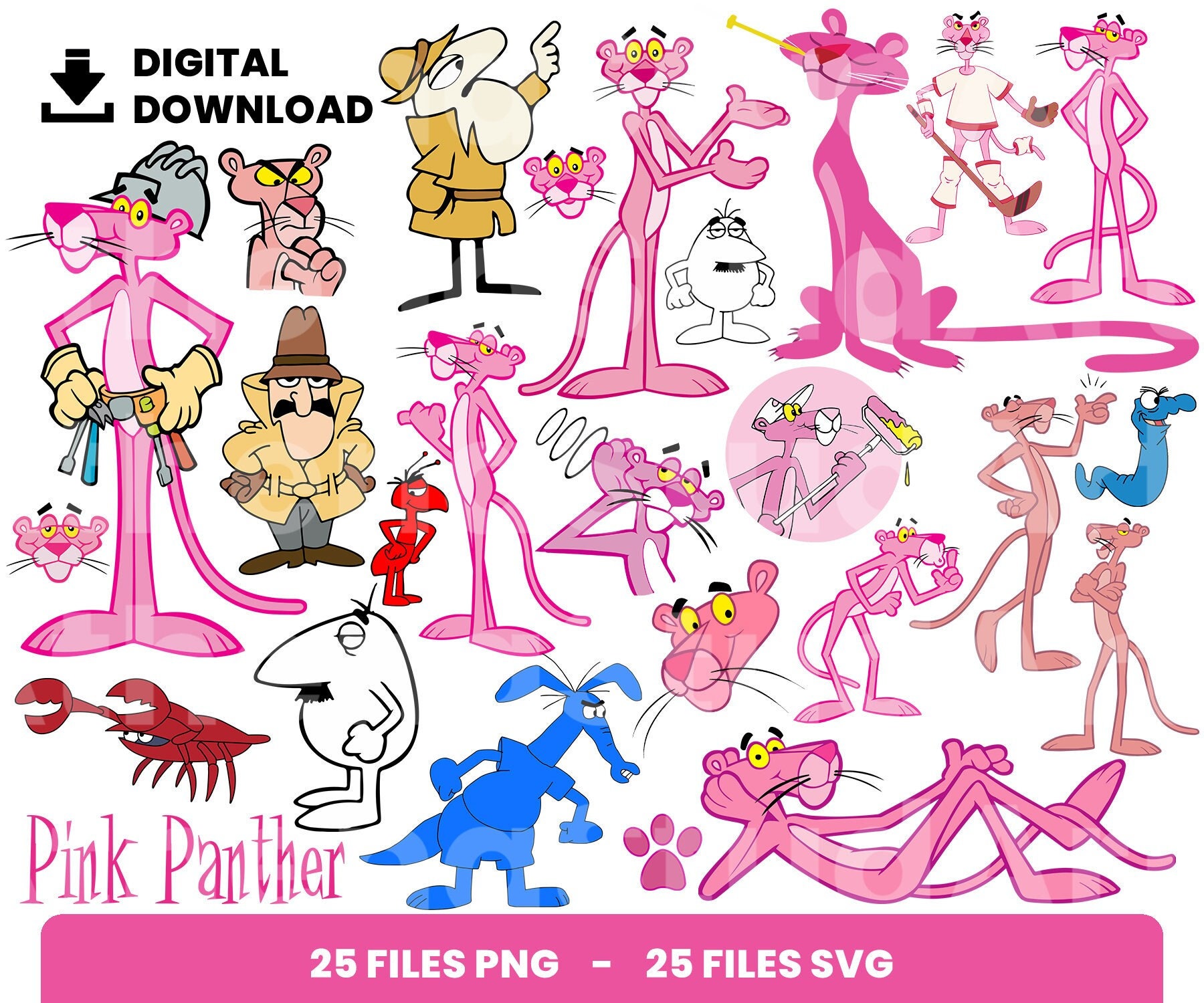 13 Piece Pink Panther Png -  Norway