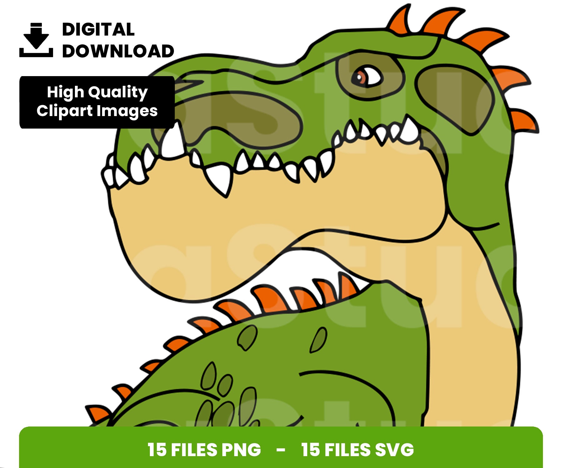 15 Clipart Bundle Layered SVG Gigantosaurus SVG - Etsy.de