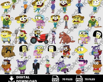 70 Clipart - Big City Greens Svg, Big City Greens Png, Los Vecinos Green Svg, Los Vecinos Green Png, Cartoon Png, Digital Download