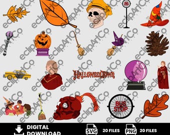 20 Clipart – Halloweentown, Halloweentown Svg, Halloweentown Png, Digital Download