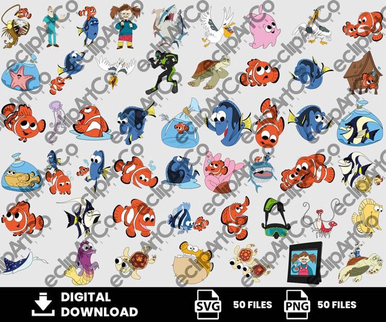 50 Clipart - Finding Nemo Svg, Finding Nemo Png, Finding Nemo Png, Nemo ...