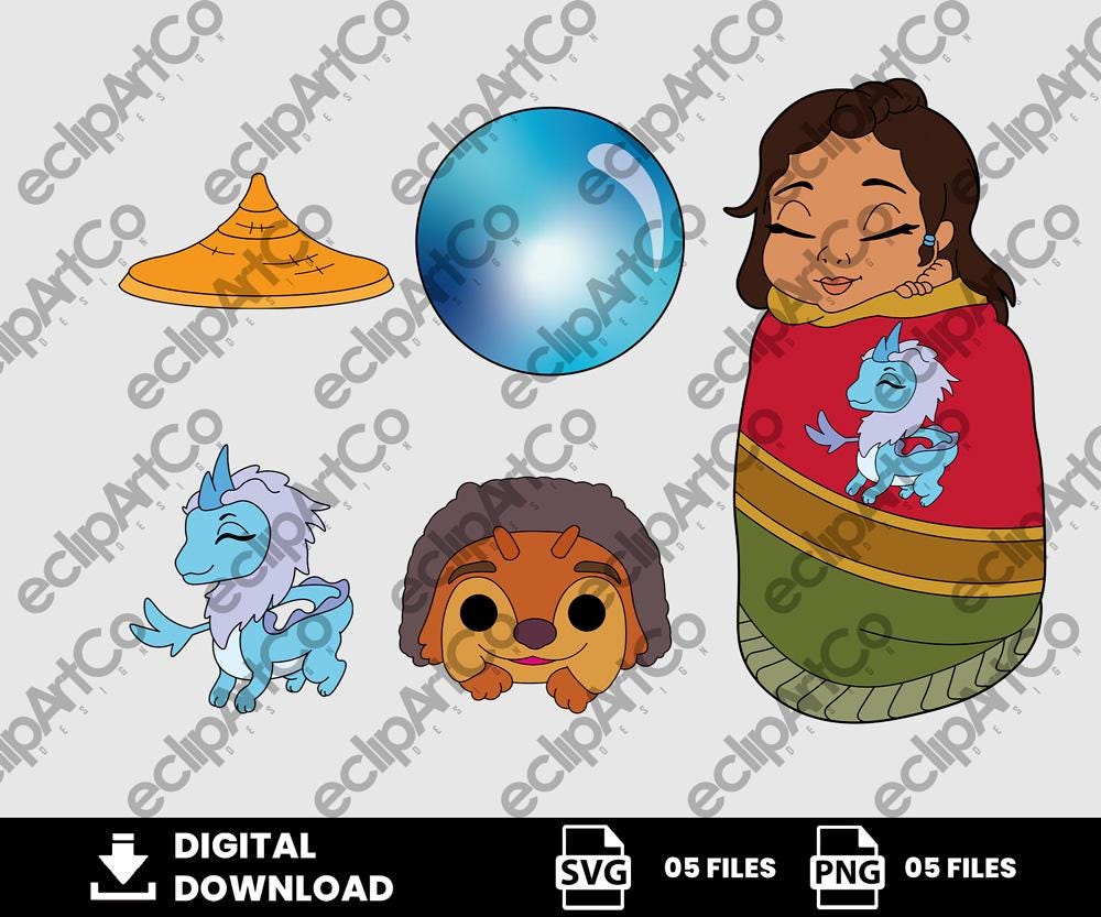 05 Clipart - Baby Shower Svg, Baby Princess Png, Raya Baby Png, Raya ...