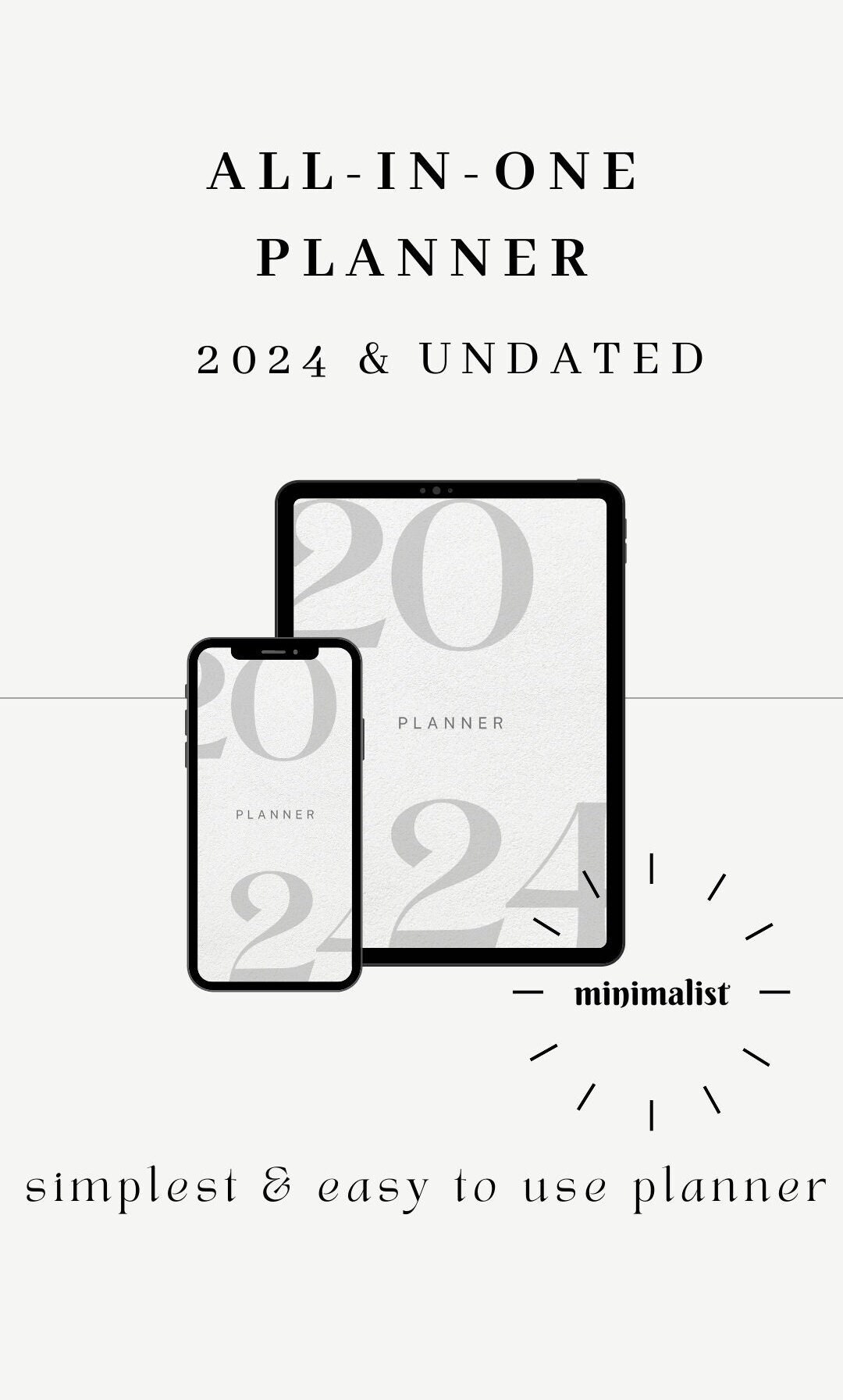 Digital Planner Allinone 2024 Daily, Weekly, Monthly & Yearly Planner