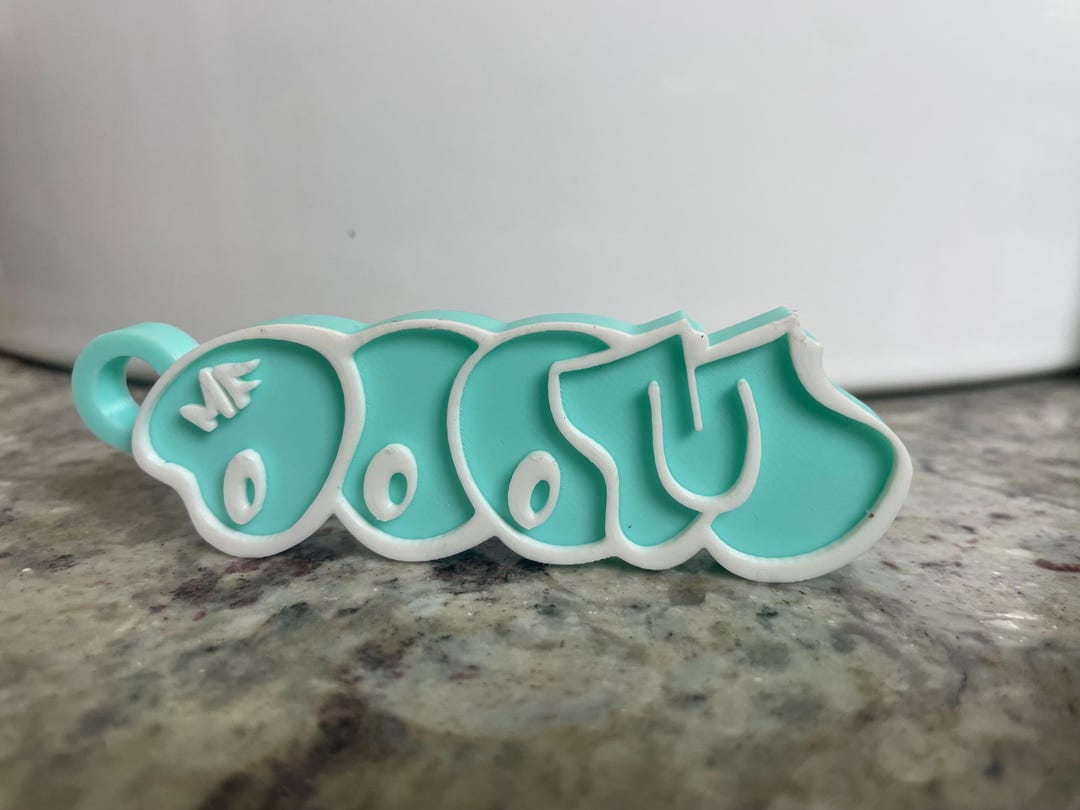 Mf Key Chain MF DOOM KEYCHAIN. Ice Blue White - Etsy