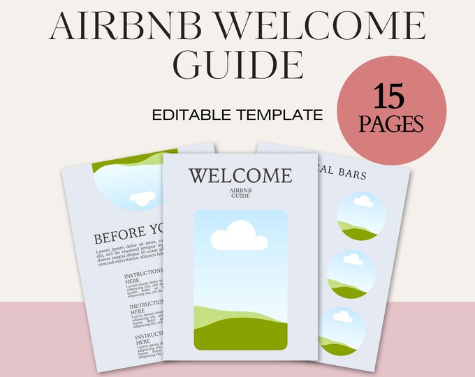AIRBNB Welcome Guide Template Canva Template VRBO Welcome Guide Host AIRBNB Welcome Guide Template Canva Template VRBO Welcome Guide Host
