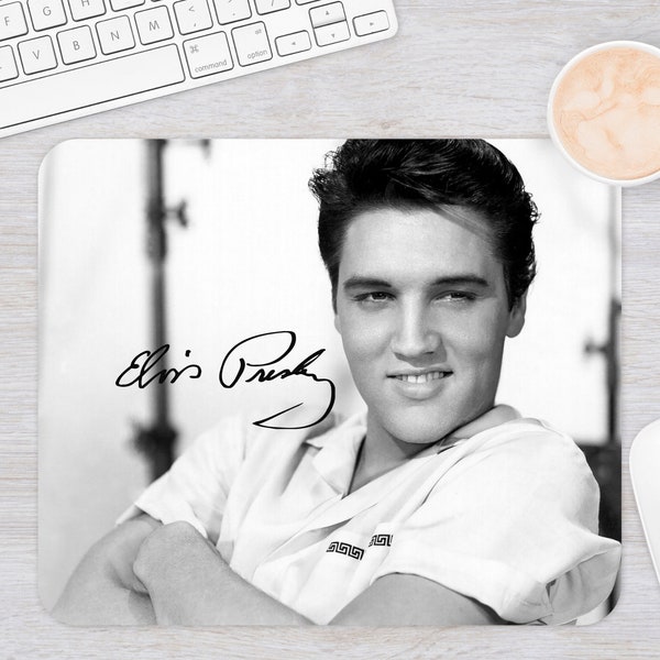 Elvis in Black N White Mouse Pad