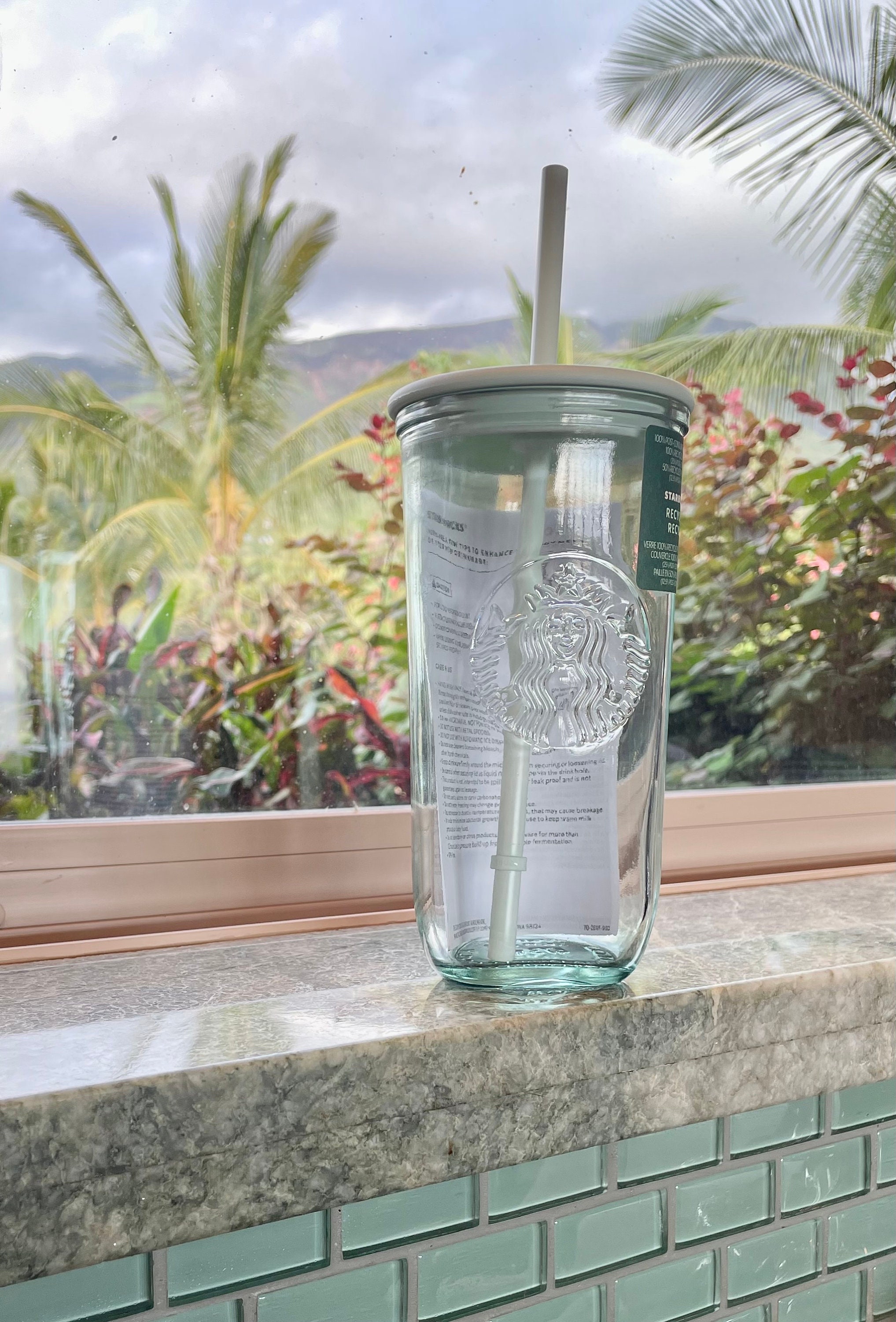 Starbucks Recycled Glass Mint Grande Cold Cup Tumbler NEW 2023