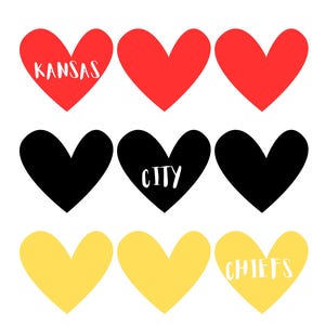 Kansas City Chiefs Hearts