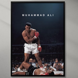 Affiche minimaliste de Muhammad Ali - le plus grand - légende de la boxe - impression d&#39;art icône du sport - photo vintage - impression A2