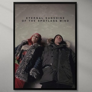 Eternal Sunshine of the Spotless Mind Poster - Vintage Minimalist Art Print - Jim Carrey - Kate Winslet - Retro Movie Poster - A2 Print