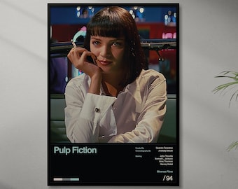 Pulp Fiction Movie Poster – Retro Minimalist Art (Digital Download)