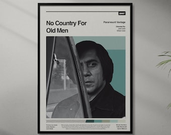 No Country For Old Men Poster – Retro Coen Brothers Movie Art (Digital Download)