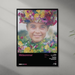 Midsommar Filmplakat - Retro Minimalist Poster Kunst - A24 Poster - Florence Pugh - Vintage Kunst - Horror ,Wand-Dekor, Geschenkidee