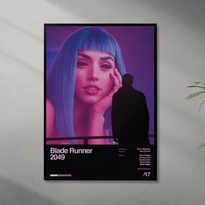 Blade Runner 2049 Poster - Arte de póster minimalista retro - Ana De Armas , Sci Fi , Neo Noir , Vintage art - Wall Decor , Gift idea