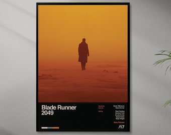 Blade Runner 2049 Poster - Retro Minimalist poster art - Vintage art  - Wall Decor