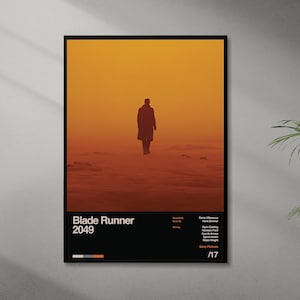Blade Runner 2049 Poster - Retro Minimalist poster art - Vintage art  - Wall Decor