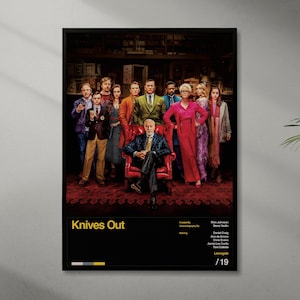 Knives Out Vintage Movie Poster - Ana De Armas - Rian Johnson - Retro Art Print - Mystery Film - Home Decor - Gift Idea