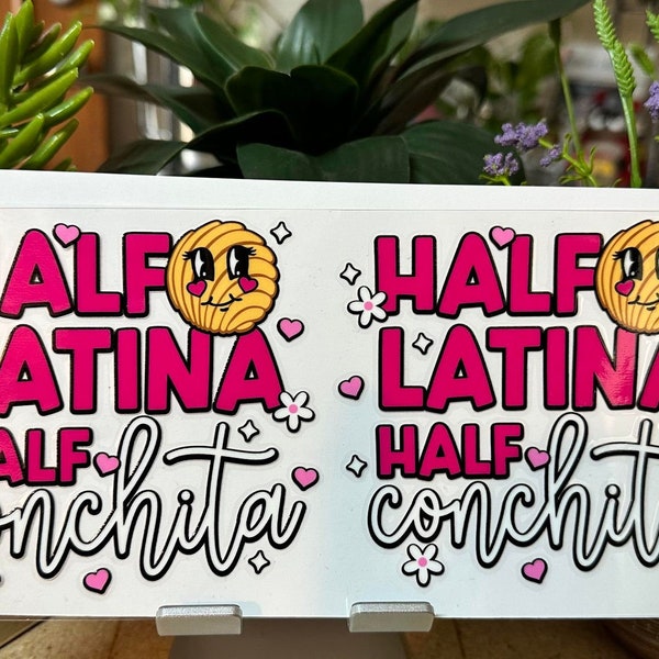 Half Latina Half Conchita UV DTF Transfer| High Quality | Cup Transfer | Cup Wrap | No Heat Required |