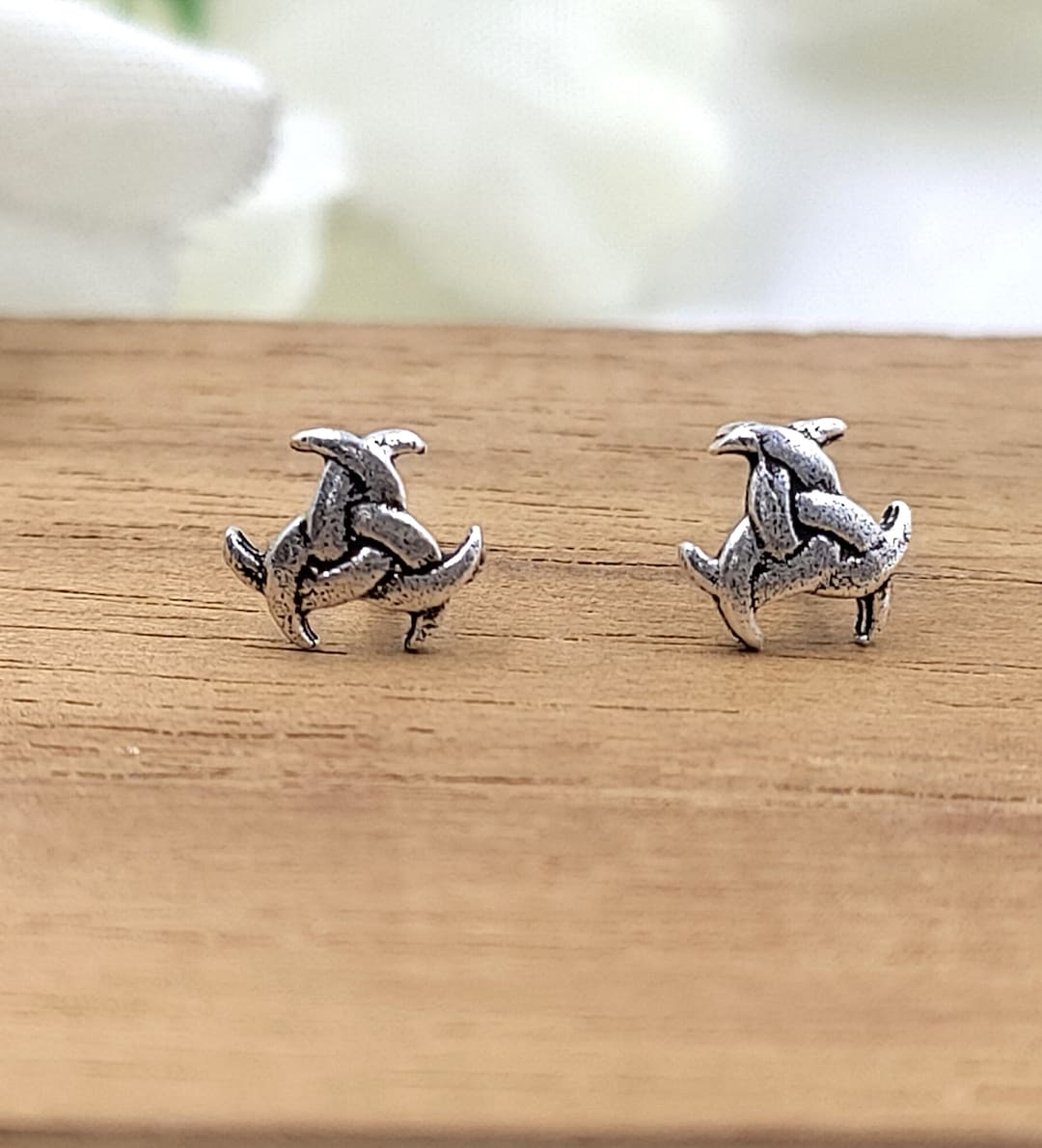 Orecchini Gotici Celtico Triskele NKlaus In Argento 925 Sterling - Paio, Fatto In Germania, Modello Nuada 7175
