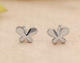 Sterling Silver Butterfly Stud Earrings: Dainty Nature-Inspired Jewelry