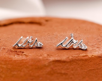 Sterling Silver "Mrs" Earrings | Dainty Bridal Jewelry Gift