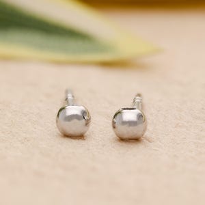 925 Sterling Silver Ball Stud Earrings Minimalist Sphere Jewelry Classic Tiny Round Studs Everyday Essential Simple & Chic Studs
