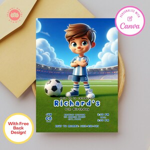 Soccer birthday, soccer birthday invitation boy, soccer birthday invitation card, birthday party invite, birthday party invitation template