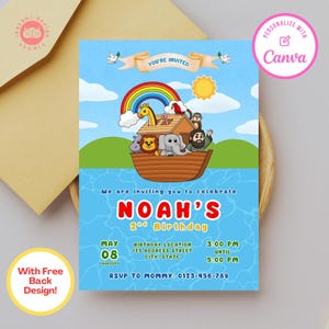 Noahs ark, christian gifts, christian png, christian birthday, christian birthday invite, bible characters, invitation template, bday invite