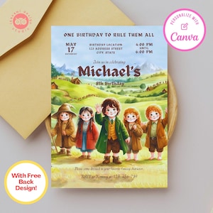 Woodland invitation, fantasy birthday invitation, fairycore, cottagecore, fairytale birthday, invitation, birthday party invitation template