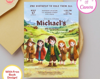 Fantasy Birthday Invitation: Woodland Party Template (Digital Download)
