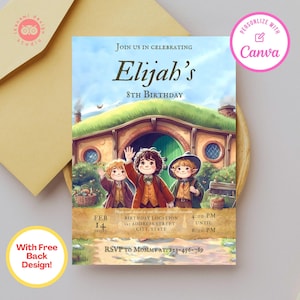 Woodland invitation, fantasy birthday invitation, fairycore, cottagecore, fairytale birthday, invitation, birthday party invitation template