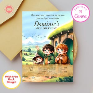 Woodland invitation, fantasy birthday invitation, fairycore, cottagecore, fairytale birthday, invitation, birthday party invitation template